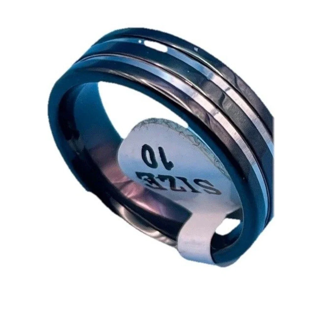Titanium Black Men's Ring - Size 9 Elegant On Trend Minimalist Elevated Vibe